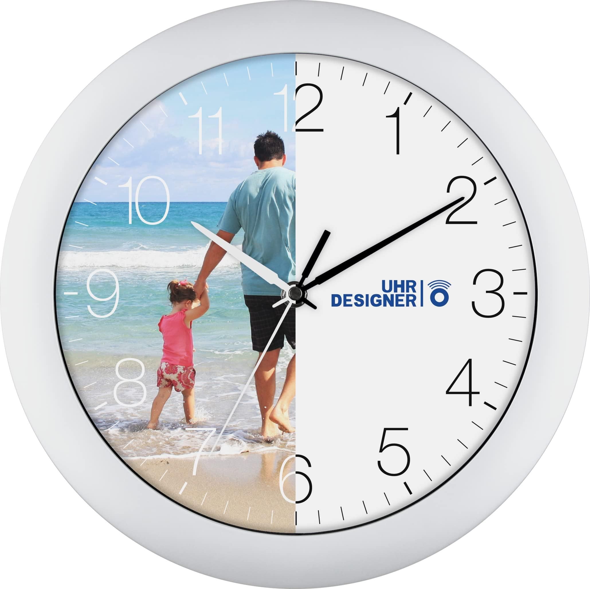 Funkwanduhr, 30 cm, personalisiert, selbst gestalten mit Foto oder