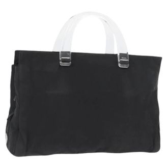 Prada Pre-owned Tote Bags, female, Black, Size: ONE SIZE Pre-owned Vintage Nylon Hand Bag