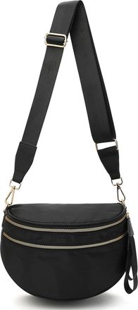 Generic Checkered Crossbody Bag for Women, 2026 Checkered Bum Bag with Spacious and Adjustable Shoulder Straps for Daily Commuting/Travel (Black, Solid color)