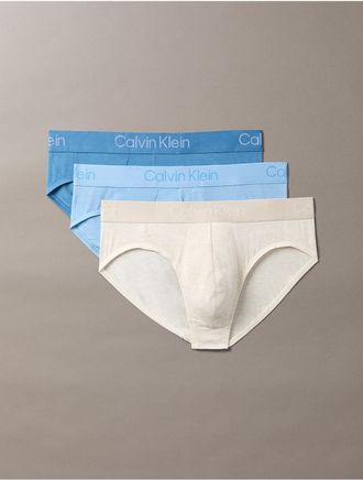 Calvin Klein Mens Ultra Soft Modal 3-Pack Hip Brief - Multi - XL
