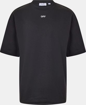 Off-white Mens Off White Brics Skate Lettering Regular Fit T-Shirt in Black-White - Size X-Large