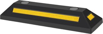 OEM Tope De Estacionamiento, Dimensiones 54x14x80cm, Caucho Resistente, Banda Reflectante, Para Garaje Y Estacionamiento