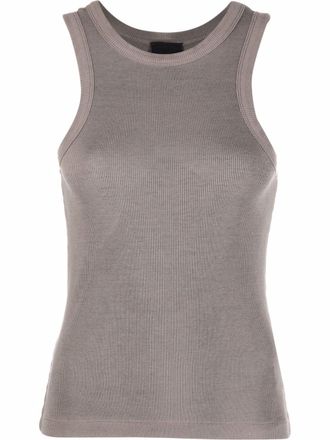 Thom Krom racer tank top - women - Cotton - L - Grey