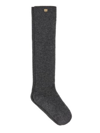 Ganni Wool Yak Mix High Socks