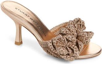 Stuart Weitzman Lotus Sandal in Light Gold at Nordstrom, Size 10.5