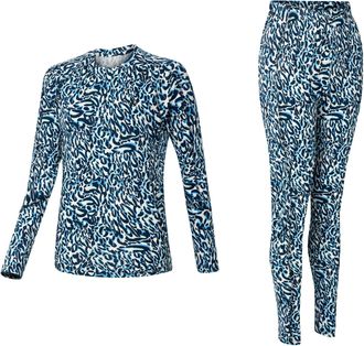 Dare 2B Dare 2B Exchange III thermische onderkleding set voor dames met dierenprint (Blauw/Wit)