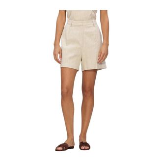 Notre-V Nv-Henrieke Short Shorts - Dames - Korte broeken - Beige - Maat: XL Katoen