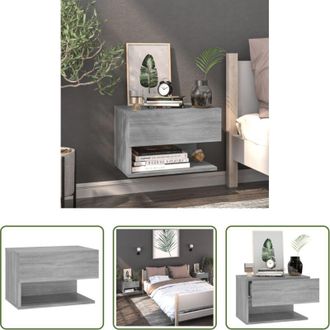 vidaXL Comodino a parete - Comodino a Muro Grigio Sonoma
