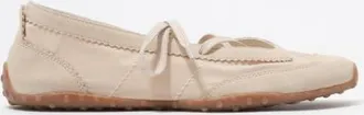 Bimba & Lola Bone-Colored Suede And Nylon 13 10 Sporty Ballerina in Ivory at Nordstrom, Size 38