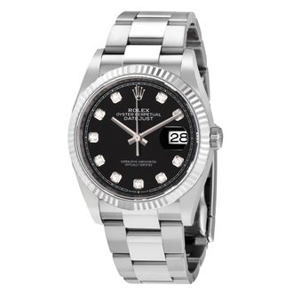 Rolex Datejust 36 Black Diamond Dial Automatic Ladies Oyster Watch 126234BKDJ