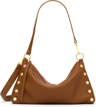 Hammitt Medium Kyle Leather Shoulder Bag in Mahogany /brushed Gold Red at Nordstrom