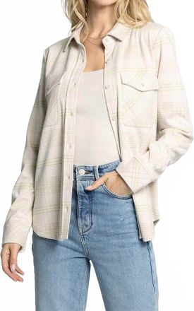 Thread & Supply Cassian Shacket In Cream Multi Plaid