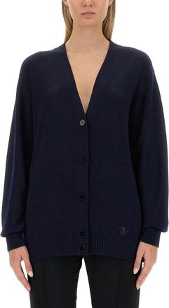 Jil Sander Relaxed Fit Black Wool Cardigan