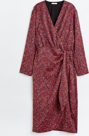 H&M Wickelkleid aus Satin - Red