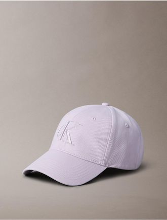Calvin Klein Mens Twill Embroidered Monogram Cap - Purple