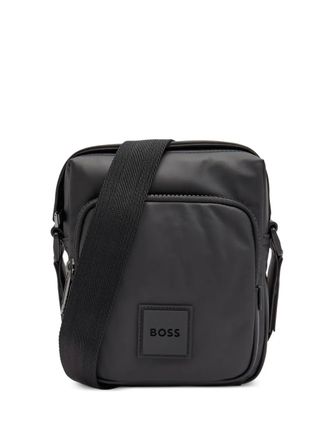BOSS zip messenger bag - men - Polyester/Polyurethane/Recycled Polyester - One Size - Black