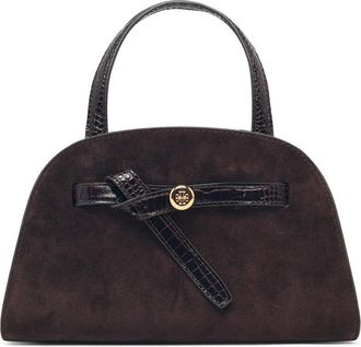 Tory Burch Tory Burch Romy kleine bruine su&egrave;de topkoffer