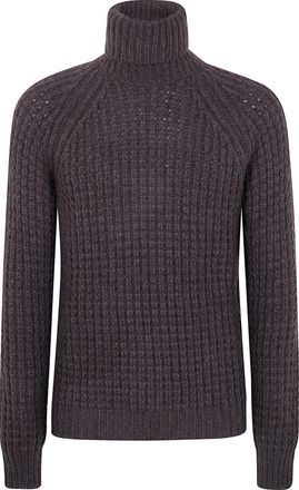 Nuur Military Stitch Long Sleeves Turtle Neck Sweater