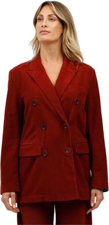 Aspesi Dubbelbreasted jas met zes knopen - Dames - Blazers - Rood - M - Jassen