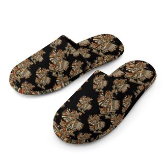 Generic Tezcatlipoca Accordion Mens Cozy Memory Foam Slippers Warm Cotton House Shoes Comfy Slipper for Indoor Outdoor