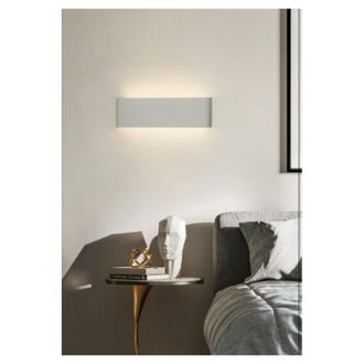 Trade Shop Trade Shop - Applique Muro Led 15 W Doppia Emissione Di Luce Bianco Rettangolare Moderno E57