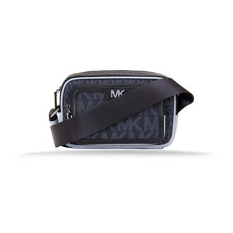 Michael Kors Cross Body Bags, female, Blue, Size: ONE SIZE Logo Motif Shoulder Bag