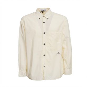 Stone Island Organic Cotton Lettering Oxford Shirt