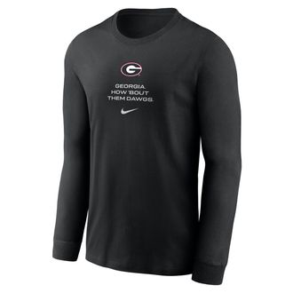 Nike Georgia Sideline Nike Mens Dri-FIT College Long-Sleeve T-Shirt in Black | 02EW00AGBN-LDX