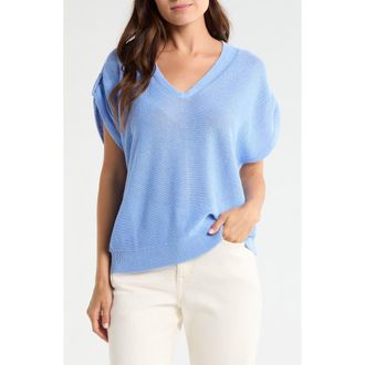 Tommy Bahama Lakes Edge Linen & Cotton Blend Sweater in Grape Pools at Nordstrom, Size X-Large