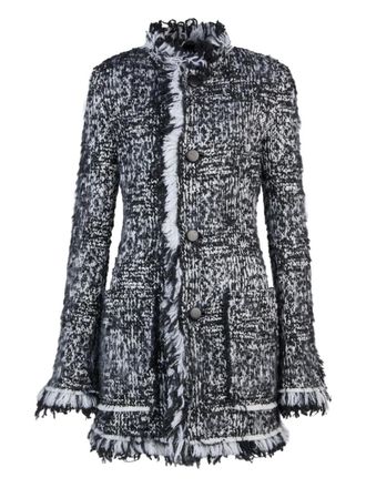 Tod's fringed coat - White