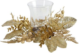 Nearly Natural Golden Artificial Christmas Candelabrum