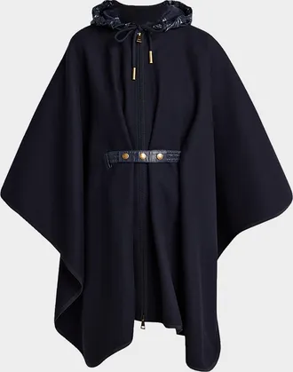 Moncler Padded Wool-Blend Cape