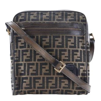 Fendi Pre-owned Cross Body Bags, unisex, Brown, Size: ONE SIZE Pre-owned Canvas Shoulder Bag