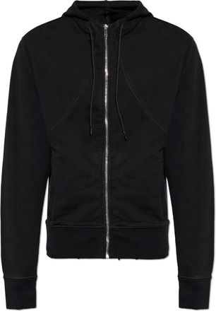 Alexander McQueen Hoodies & sweatvesten, Heren, Zwart, 2Xl, Katoen, Hooded Zip Through Sweatshirt