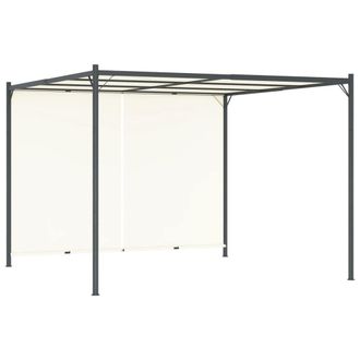 Berkfield Home Pergola with Adjustable Roof Cream White 3x3 m Steel