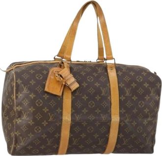 Louis Vuitton Pre-owned Weekend Bags, female, Brown, Size: ONE SIZE Pre-owned Canvas Weekend Bag