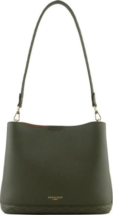 Pourchet Besace Manhattan - GM - Dames - Schoudertassen - Groen - ONE Size - Leer - Tassen