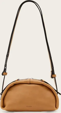 AllSaints Rosalie Arc Leather Crossbody Bag