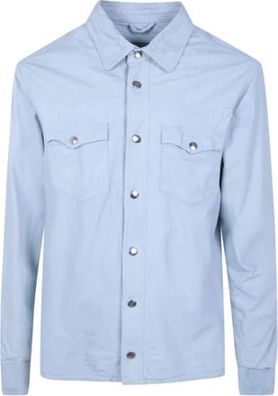 Giorgio Brato Texas Shirt - Heren - Casual Overhemden - Blauw - XL - Denim - Overhemden