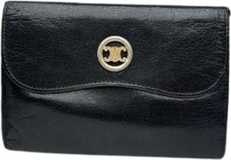 Celine Pre-owned Triomphe Portemonnee - Dames - Vintage Accessoires - Zwart - ONE Size - Leer - Vintage