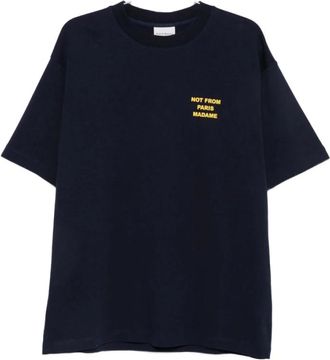 Dr&ocirc;le de Monsieur Tops, Heren, Blauw, L, T-shirt met ronde hals en korte mouwen