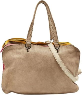 Bottega Veneta Pre-owned Handbags, female, Brown, Size: ONE SIZE Pre-owned Leather Handbag