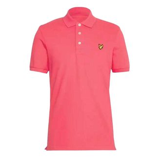 Lyle & Scott Heren Polo Shirt met Effen Logo (Elektrisch Roze)