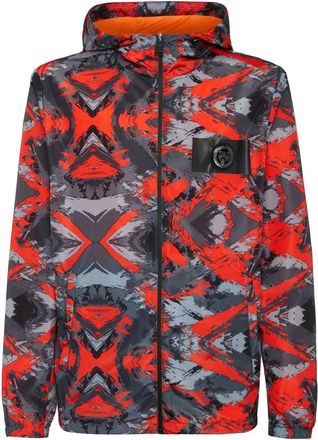 Plein Sport Nylon Windbreaker Camouflage - Heren - Outdoorjassen - Veelkleurig - S - Nylon - Fitness