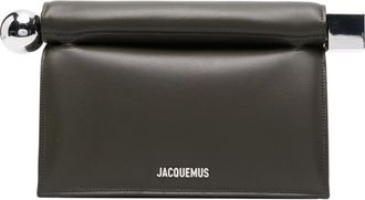 Jacquemus Dark Khaki Rond Carre clutch