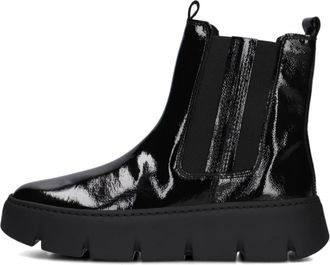 Gabor Chique zwarte enkellaarzen voor dames - Dames - Chelseaboots - Zwart - 37 1/2 EU - Wol - Schoenen