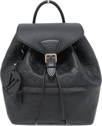 Louis Vuitton Black Leather Backpack (Pre-Owned)