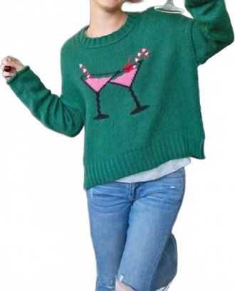 Wooden Ships Chin Chin Crew Chunky Sweater In Gemstone Pine