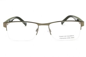 Tommy Hilfiger TH2047 Rectangular Metal Frame Eyeglasses - Silver