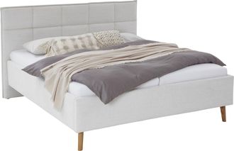 Meise.Möbel Polsterbett »Paulo wahlweise mit Bettkasten, erhältlich in den Breiten 160 & 180cm« wahlweise mit Holz- oder Metallfuss